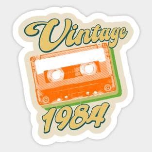 Vintage 1984 Retro Cassette Sticker